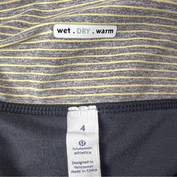 Lululemon shorts striped grey Women's Black and Orange Shorts - Picture 6 of 8